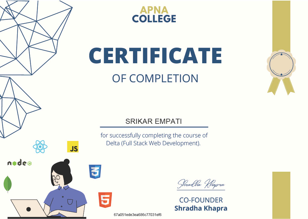 Full-Stack Development Certificate